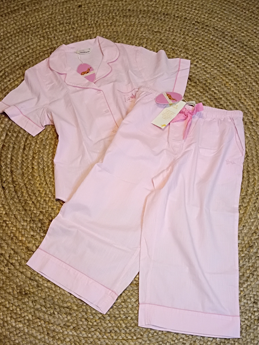 Peter Alexander Pink 2 PC Pajama Set Size Medium New With Tags
